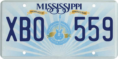 MS license plate XBO559