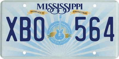 MS license plate XBO564