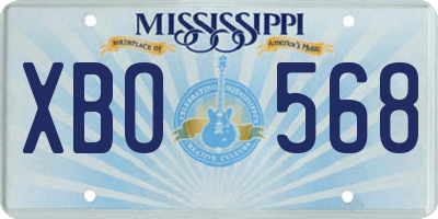 MS license plate XBO568