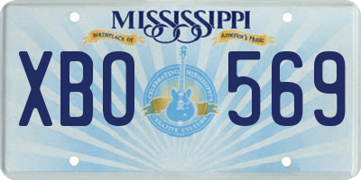 MS license plate XBO569