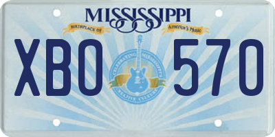 MS license plate XBO570