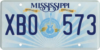 MS license plate XBO573