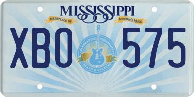 MS license plate XBO575