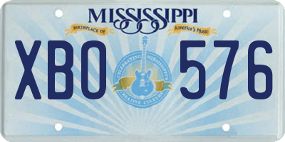 MS license plate XBO576