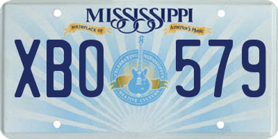 MS license plate XBO579
