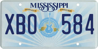 MS license plate XBO584