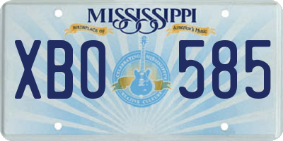 MS license plate XBO585