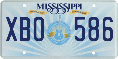 MS license plate XBO586