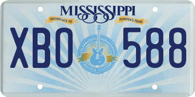 MS license plate XBO588