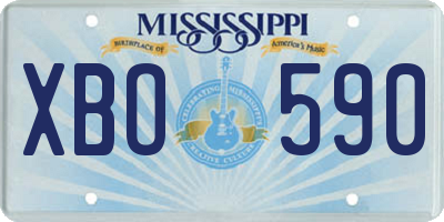 MS license plate XBO590
