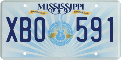 MS license plate XBO591