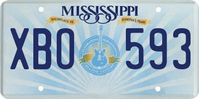 MS license plate XBO593