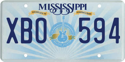 MS license plate XBO594