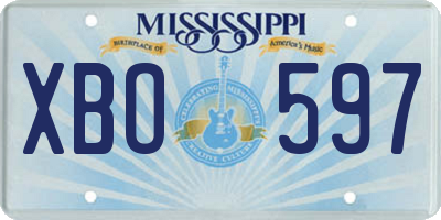 MS license plate XBO597