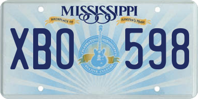 MS license plate XBO598