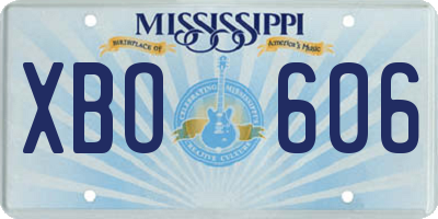 MS license plate XBO606