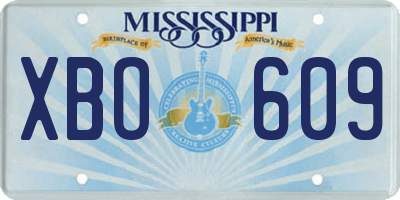 MS license plate XBO609