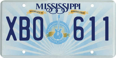 MS license plate XBO611