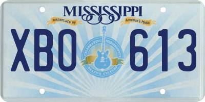 MS license plate XBO613