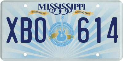 MS license plate XBO614