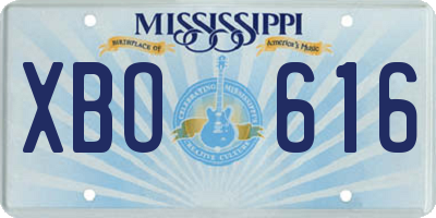 MS license plate XBO616