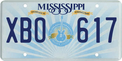 MS license plate XBO617