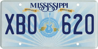 MS license plate XBO620