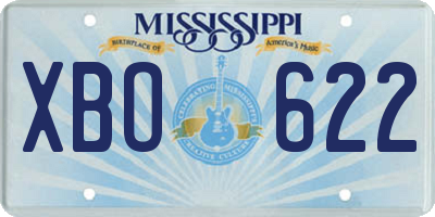 MS license plate XBO622