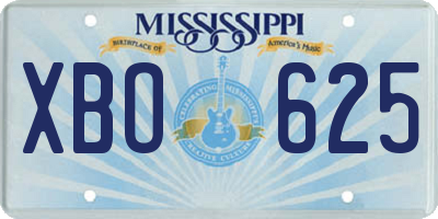 MS license plate XBO625