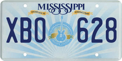 MS license plate XBO628