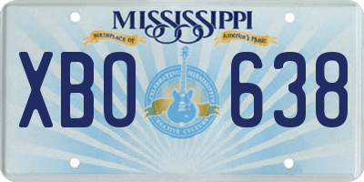 MS license plate XBO638