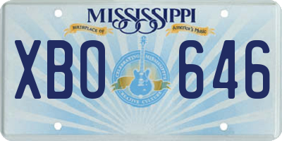 MS license plate XBO646