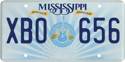 MS license plate XBO656