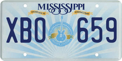 MS license plate XBO659