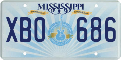 MS license plate XBO686