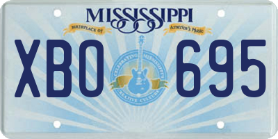 MS license plate XBO695