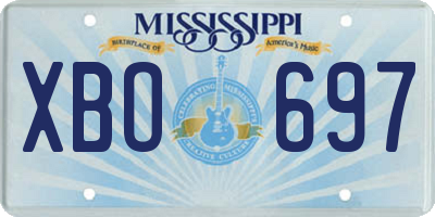 MS license plate XBO697