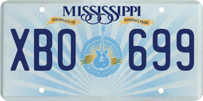 MS license plate XBO699