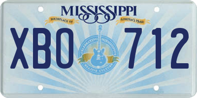 MS license plate XBO712