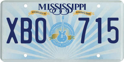 MS license plate XBO715