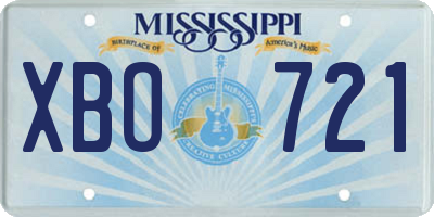 MS license plate XBO721