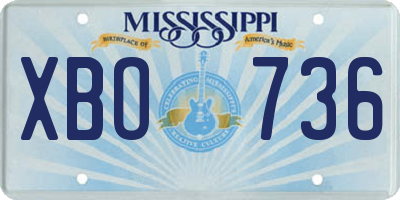 MS license plate XBO736