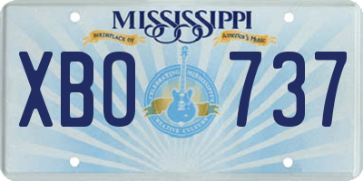 MS license plate XBO737