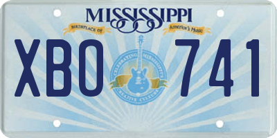 MS license plate XBO741