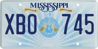 MS license plate XBO745