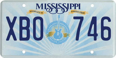 MS license plate XBO746