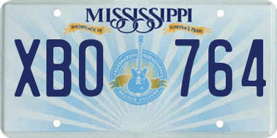MS license plate XBO764
