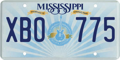 MS license plate XBO775