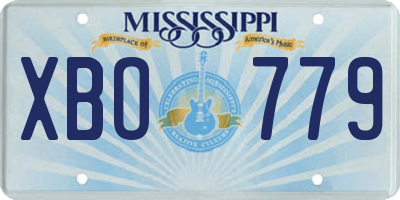 MS license plate XBO779