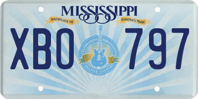 MS license plate XBO797